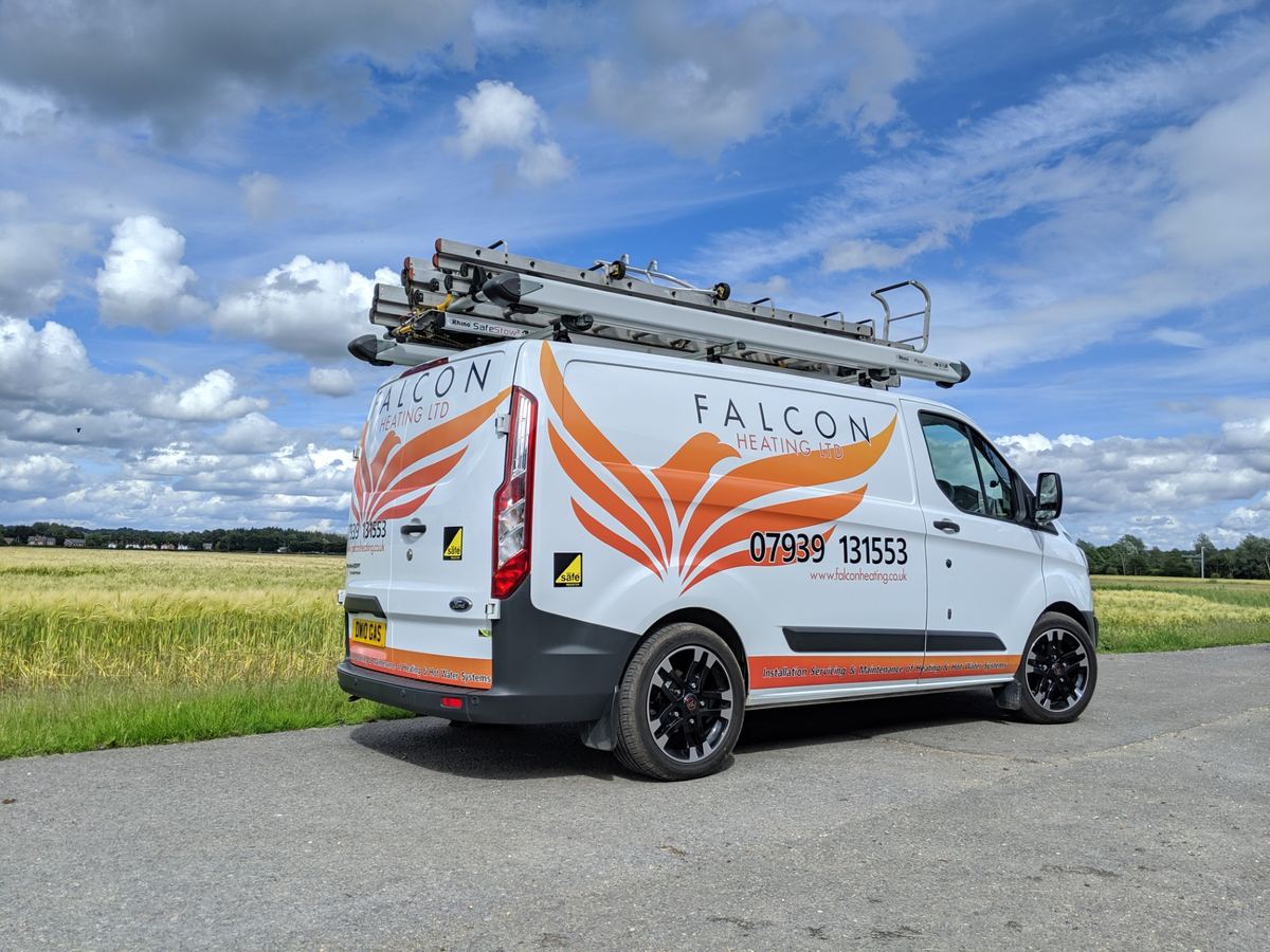 Falcon Heating Ltd branded van